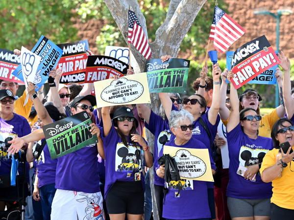 Thousands of Disneyland workers vote to authorize a strike