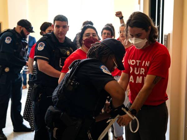 Jewish activists arrested during Gaza war protest in US Congress building