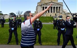 Nazi salute at Melbourne transgender rights rally riles Australian state