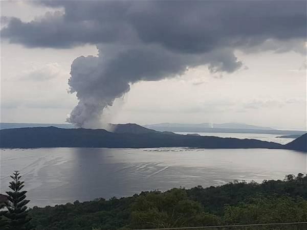 Gases from Philippine volcano sicken dozens of children, prompting school closures in nearby towns
