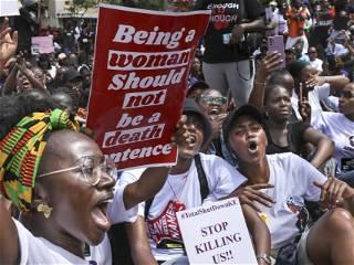 Thousands march against femicide in Kenya following the January slayings of at least 14 women