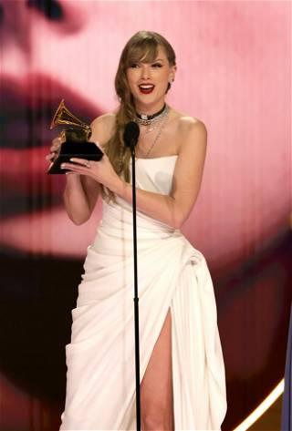 Taylor Swift Wins Album Of The Year Grammy, Breaking Record