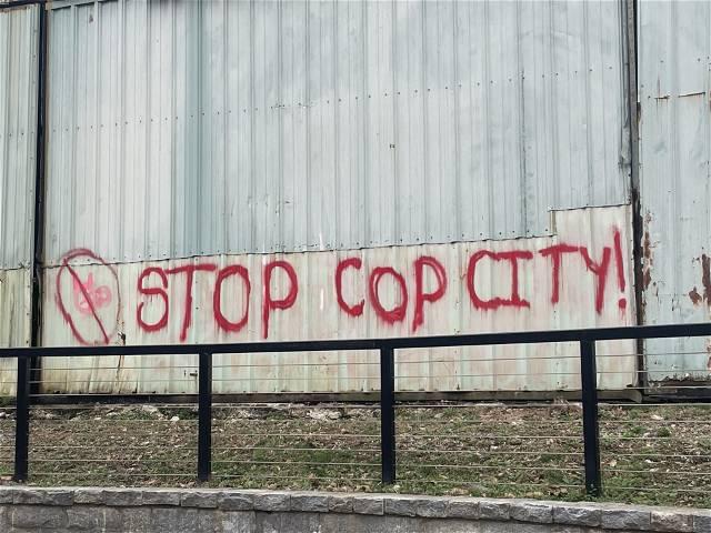 'Cop City' activists climb crane in Midtown Atlanta, intersection blocked off