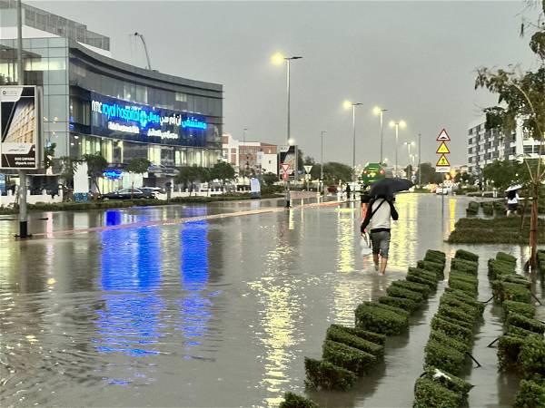 Intense rainfall sweeps across Dubai and the wider United Arab Emirates, disrupting flights