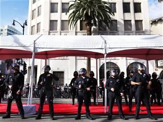 Protests over Israel's war in Gaza snarl traffic outside Oscars