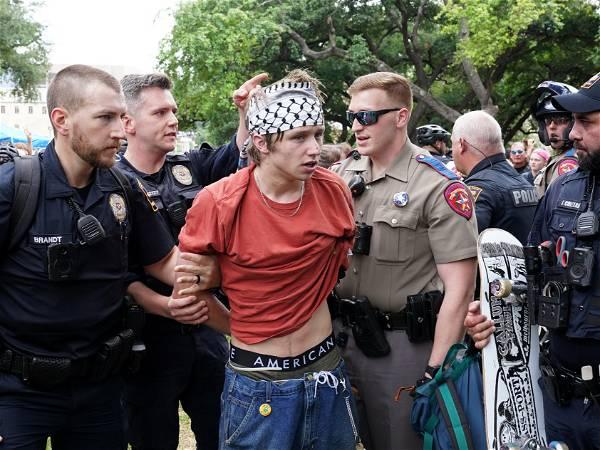 State troopers arrest pro-Palestine protesters at UT Austin, school threatens disciplinary action
