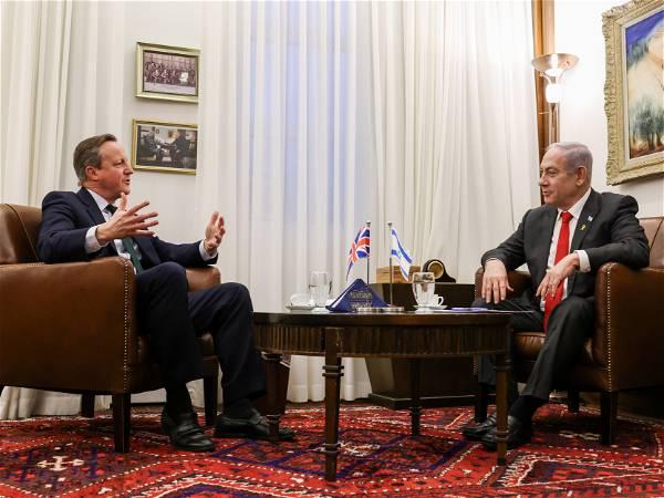 Lord Cameron urges Israel to 'think with head as well as heart' and not retaliate to Iran