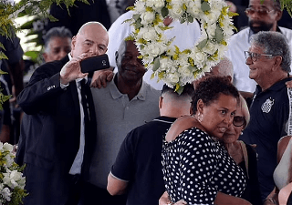 Gianni Infantino: FIFA boss 'dismayed' after coming under fire for taking selfie near Pele's open coffin