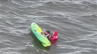 Hunter rescued from frigid waters after kayak capsized