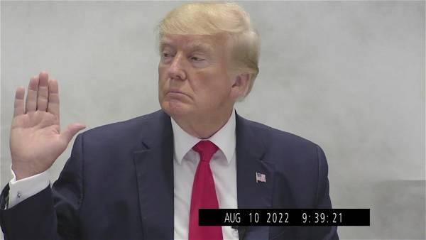 Trump repeatedly takes the 5th in video deposition released by NY attorney general