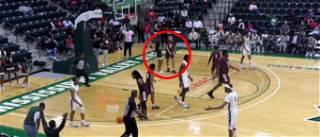 Cheerleader gets ejected after on-court altercation with college basketball player