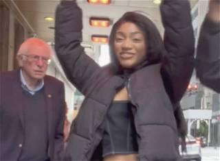 Video of Bernie Sanders photobombing TikTok dance goes viral