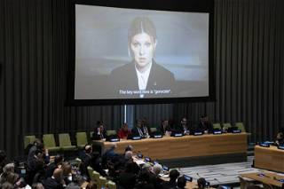 Ukraine first lady urges UN to create tribunal for Russian 'crimes'