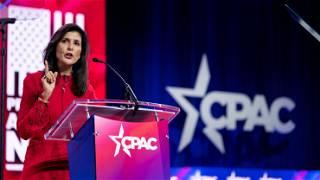 ‘We Love Trump’: Hecklers Berate Nikki Haley at CPAC