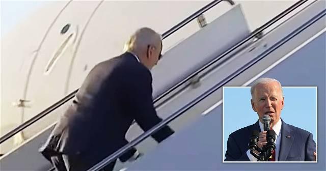Joe Biden stumbles on steps of Air Force One for second time in two weeks